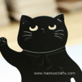 Black and white cartoon cat Creative metal bookstand